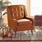 Baxton Studio Daley Modern and Contemporary Tan Faux Leather and Walnut Brown Finished Wood Lounge Armchair 183-11013-Zoro - alternate 5
